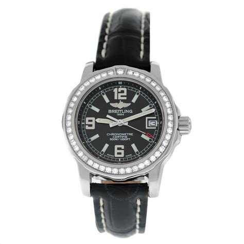 Breitling Colt 33 Quartz Chronometer Diamond Black Dial Ladies 